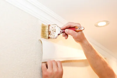 Pose de papier peint à Mascaras — revêtements muraux et toiles de verre